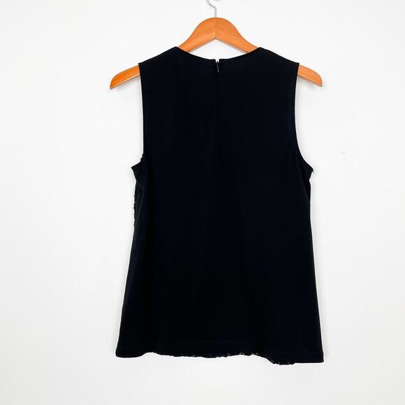 Lauren Ralph Lauren Black Lace‎ Sleeveless Top Sz M Classic Basic - Picture 4 of 6